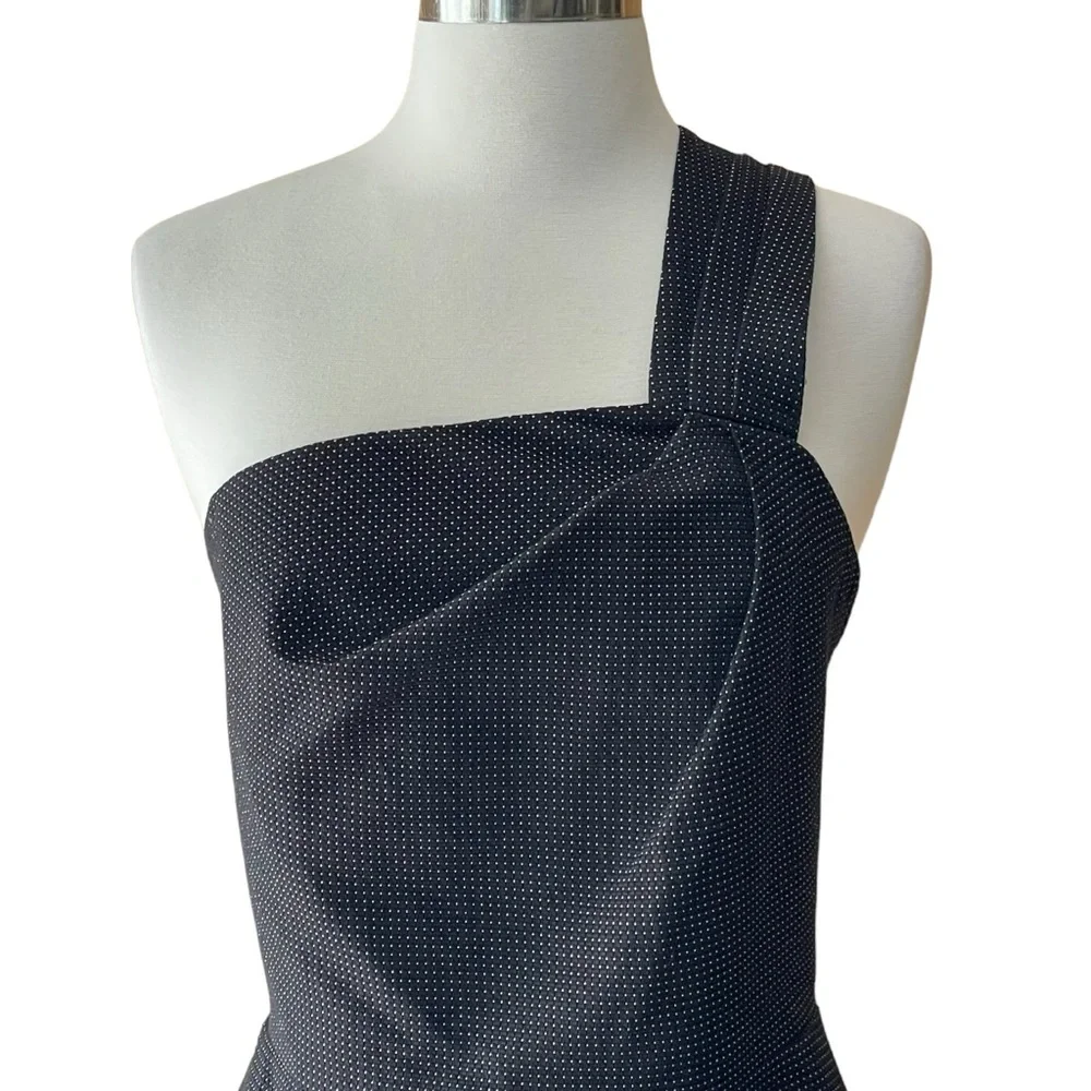 Amaya Arzuaga | Spanish Designer one shoulder black cocktail dress women XS EU38 - Picture 3 of 16